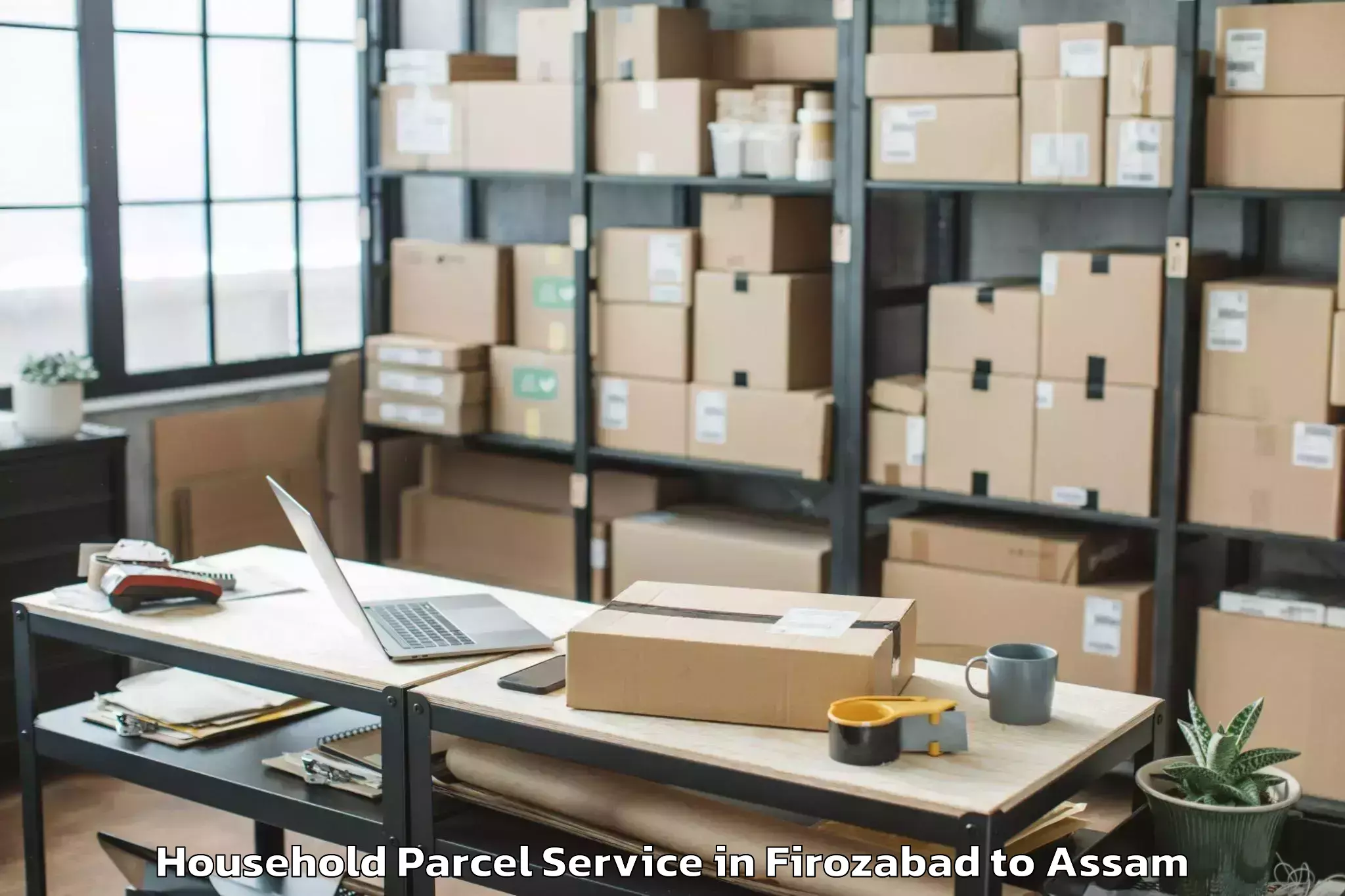 Top Firozabad to Rangia Household Parcel Available